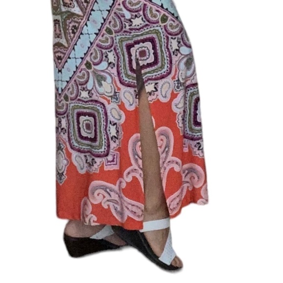 MSK Orange Long Maxi Dress Size M - Picture 4 of 8